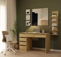 Regał Wiszący Topeshop R5P 5 Półek Na Książki Do Salonu dąb Artisan