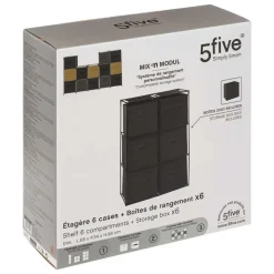 Regał z 6 pojemnikami tekstylnymi, wys. 98 cm