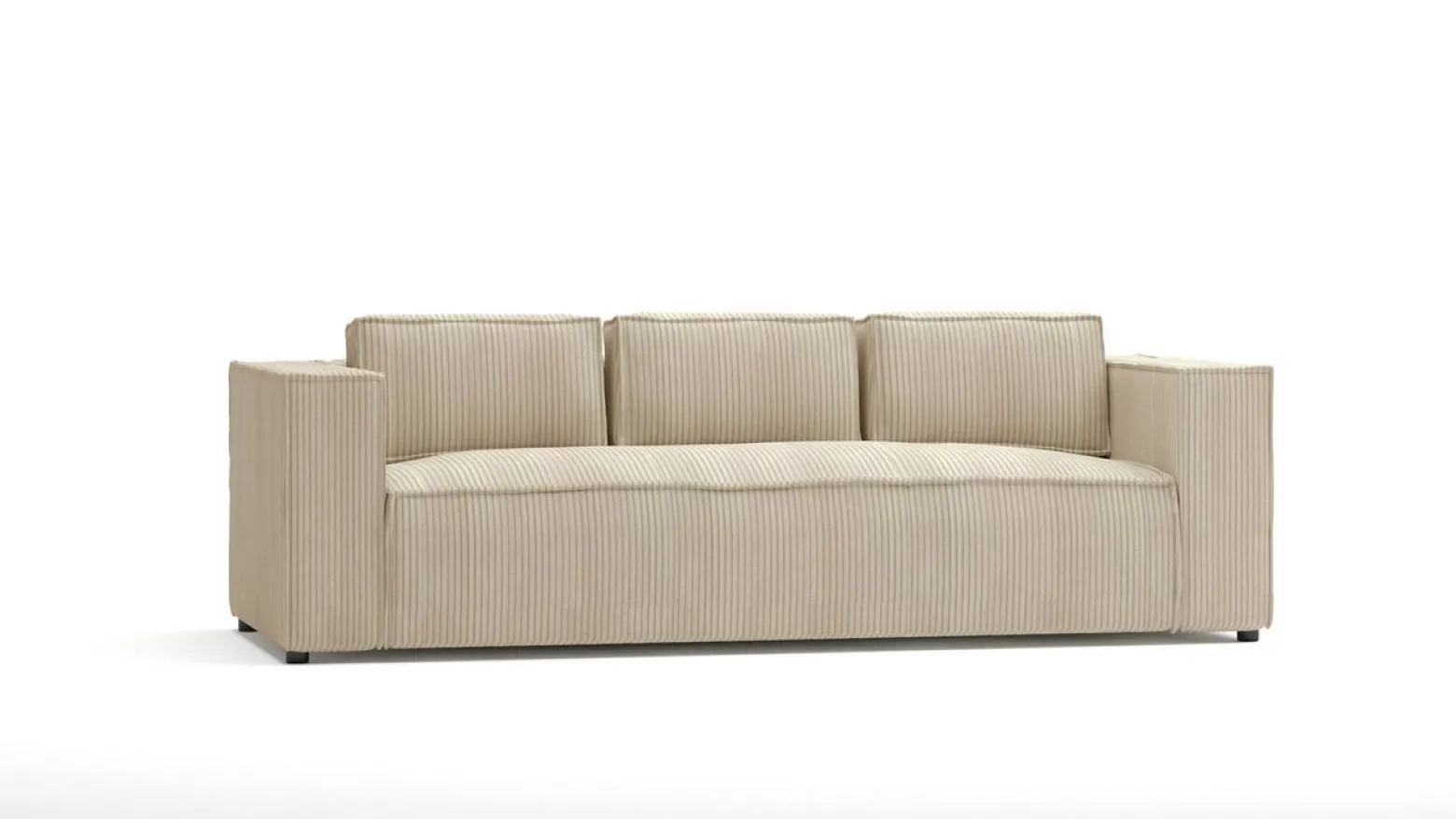 Ropez Cloe sofa 3 osobowa bez funkcji tkanina sztruks beż