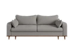 Ropez Beata sofa z funkcją wysokie nóżki sztruks szary