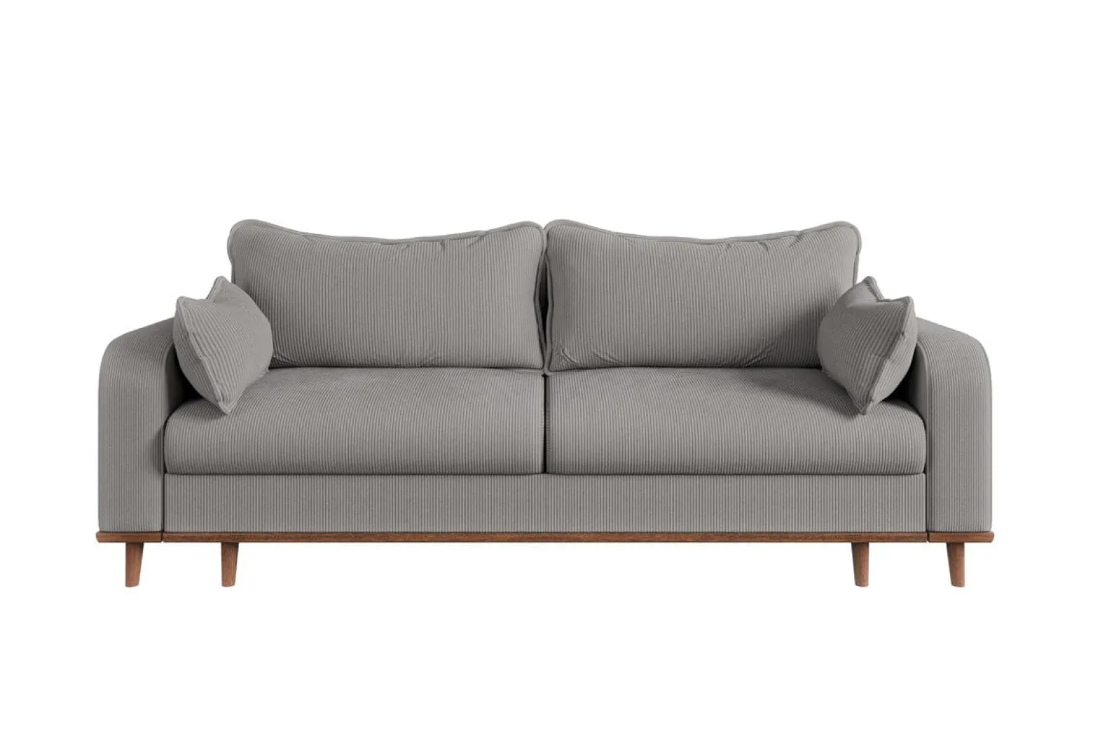 Ropez Beata sofa z funkcją wysokie nóżki sztruks szary