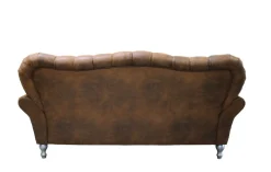 Ropez Chesterfield Jersey sofa 2os. pikowana zamsz brązowy