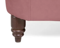 Ropez Chesterfield Oxford sofa 2os. pikowana welur wrzosowy