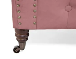 Ropez Chesterfield Oxford sofa 2os. pikowana welur wrzosowy