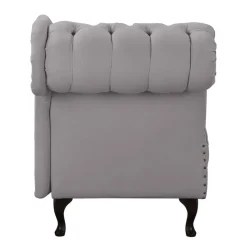 Ropez Chesterfield Pako szezlong lewy mikrofibra szary