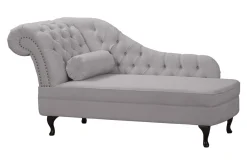 Ropez Chesterfield Pako szezlong lewy mikrofibra szary
