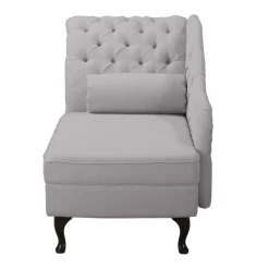 Ropez Chesterfield Pako szezlong lewy mikrofibra szary