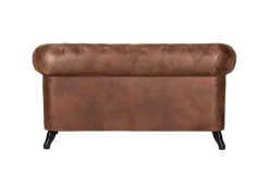 Ropez Chesterfield Sofa 2 os. Pikowana Glasgow zamsz brąz