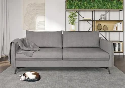 Ropez Juli Bis sofa 3 osobowa nogi metalowe tkanina szary