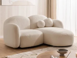 Ropez Orbit L mały narożnik bez funkcji prawy tkanina boucle ecru