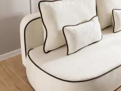 Ropez Saga Kids sofa z funkcją i pojemnikiem tkanina plusz biały