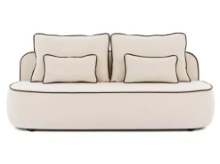 Ropez Saga Kids sofa z funkcją i pojemnikiem tkanina plusz biały