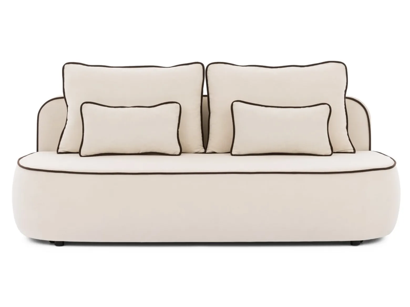 Ropez Saga Kids sofa z funkcją i pojemnikiem tkanina plusz biały