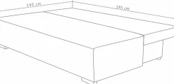 Rozkładana sofa ze sprężynami bonell Eufori Plus Różowa