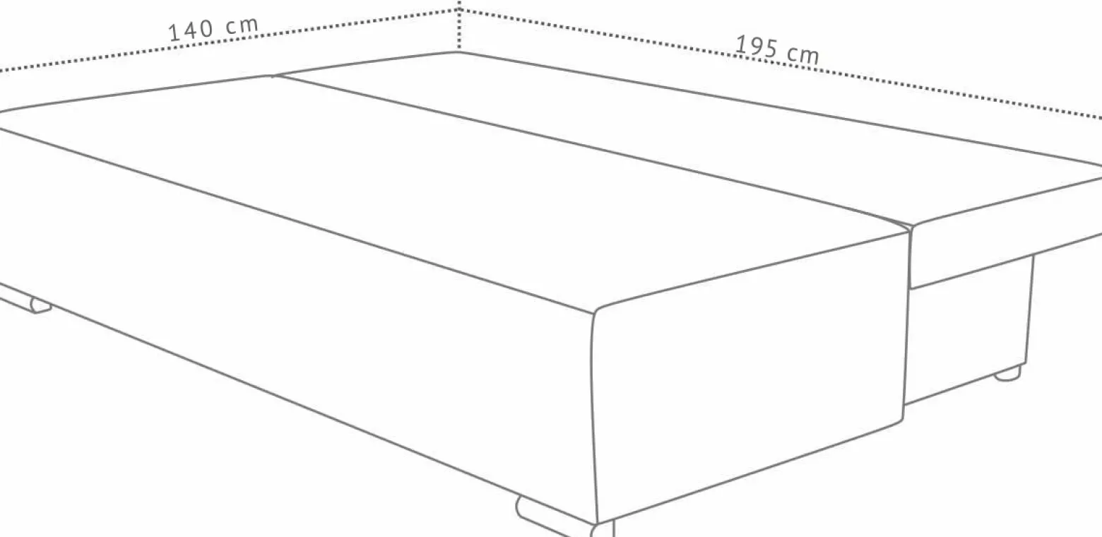 Rozkładana sofa ze sprężynami bonell Eufori Plus Różowa