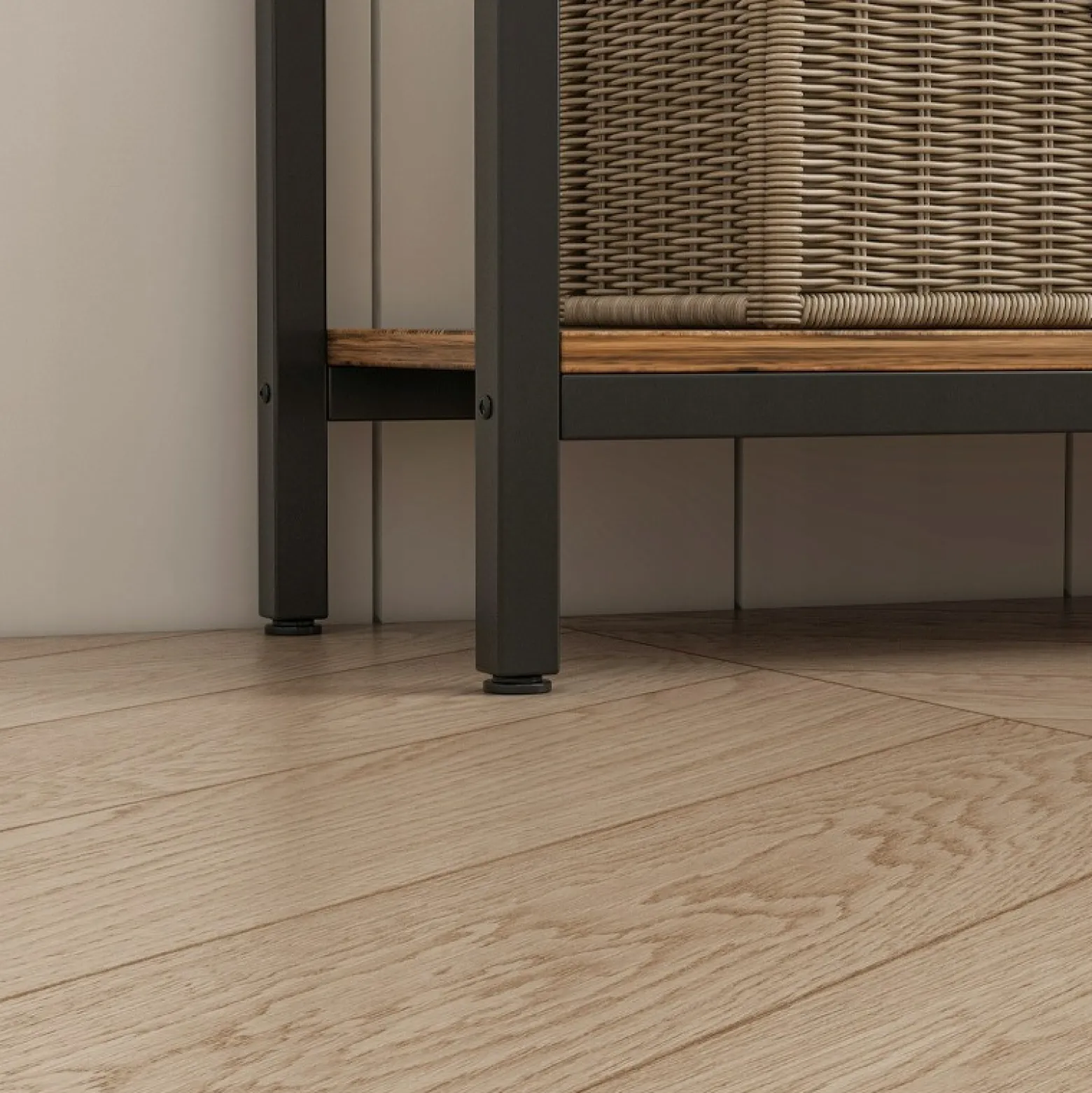 Rustykalna konsola 100 cm szafka loft metalowy stelaż brązowy blat regał
