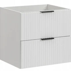 Ryflowana szafka pod umywalkę 60 cm ADEL WHITE z blatem SANTA FE VINTAGE