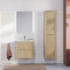 Ryflowane meble NORDIC CREMONA DĄB szafka z blatem 60 cm i słupek