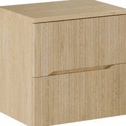 Ryflowane meble NORDIC CREMONA DĄB szafka z blatem 60 cm i słupek