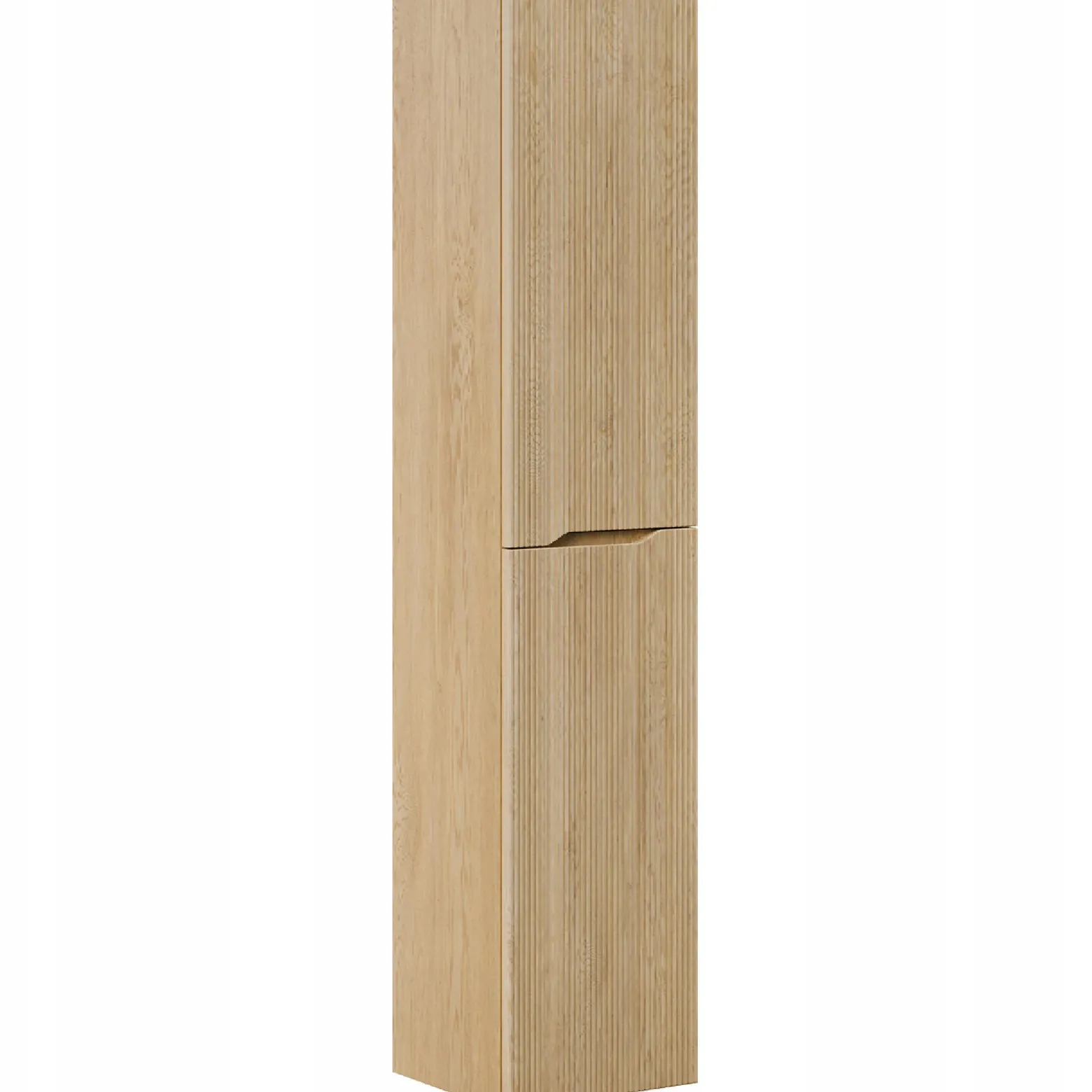 Ryflowane meble NORDIC CREMONA DĄB szafka z blatem 60 cm i słupek