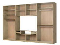 Scandi Meblościanka Dąb Carpenter Whisky - Okucia Premium
