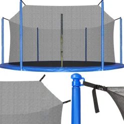Siatka do trampoliny wewnętrzna z osłoną na sprężyny 366 cm 12 FT 8 słupków