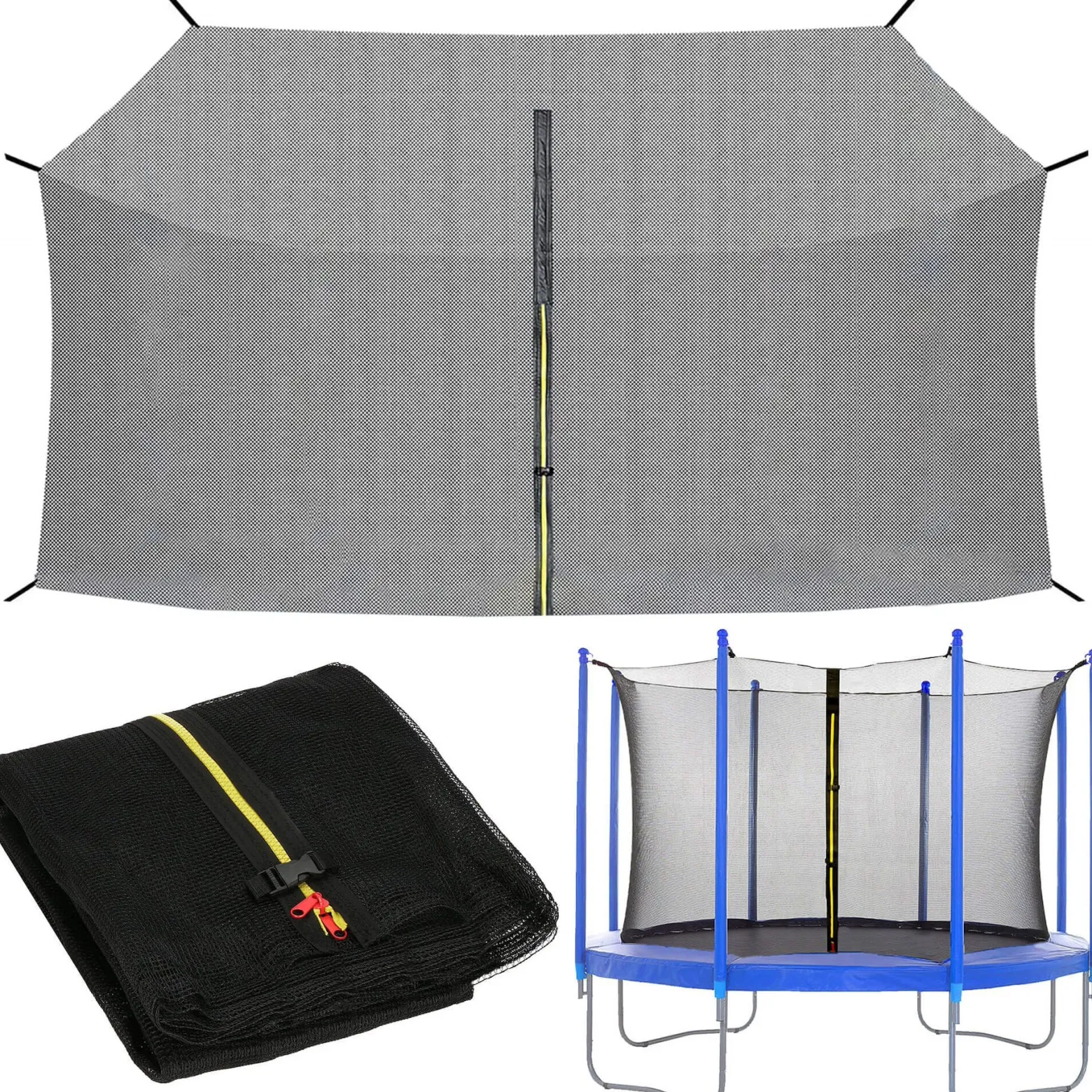 Siatka do trampoliny wewnętrzna z osłoną na sprężyny 366 cm 12 FT 8 słupków