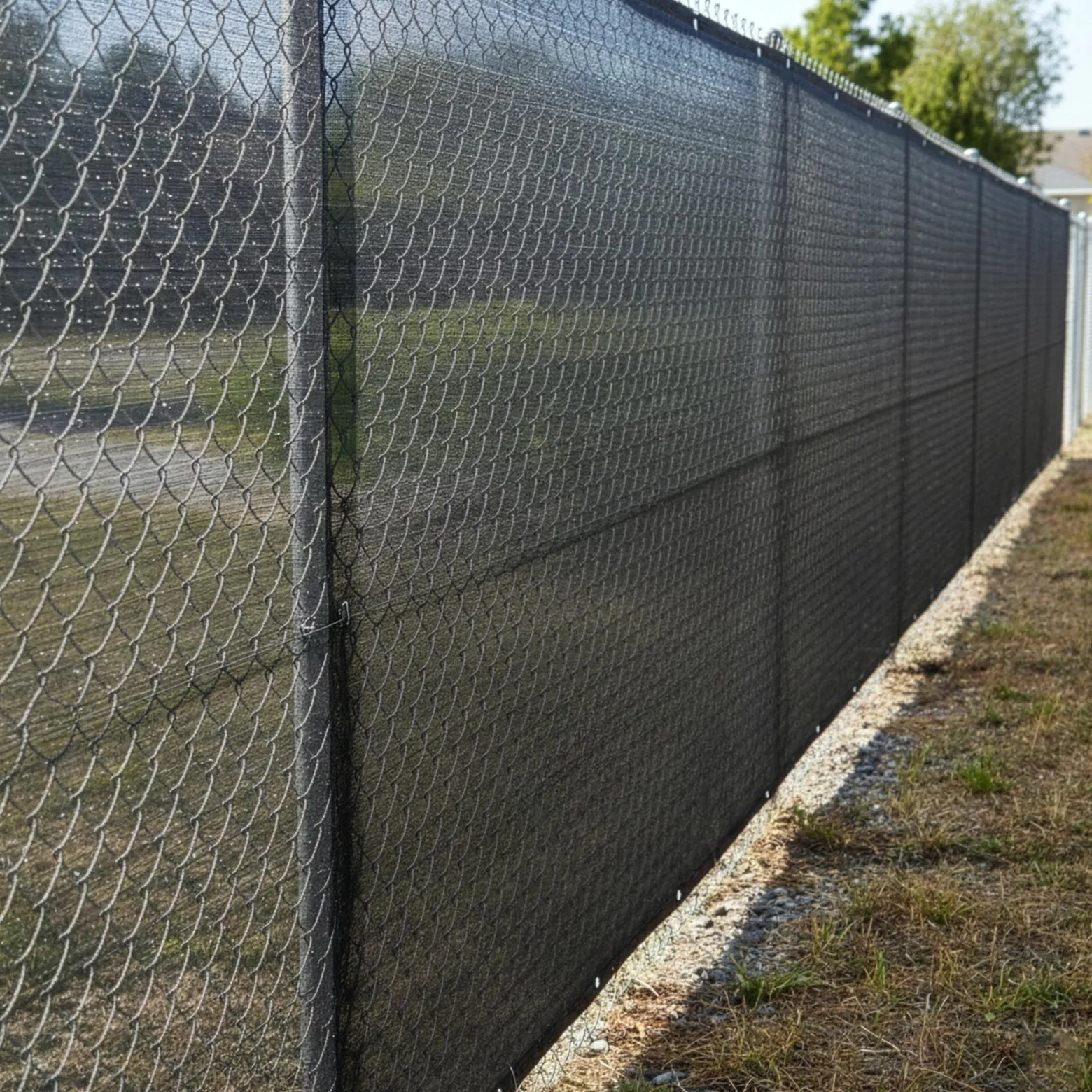 Siatka cieniująca 95% 1,7x10 m osłona na ogrodzenie 185g/m2 100 szt. opasek