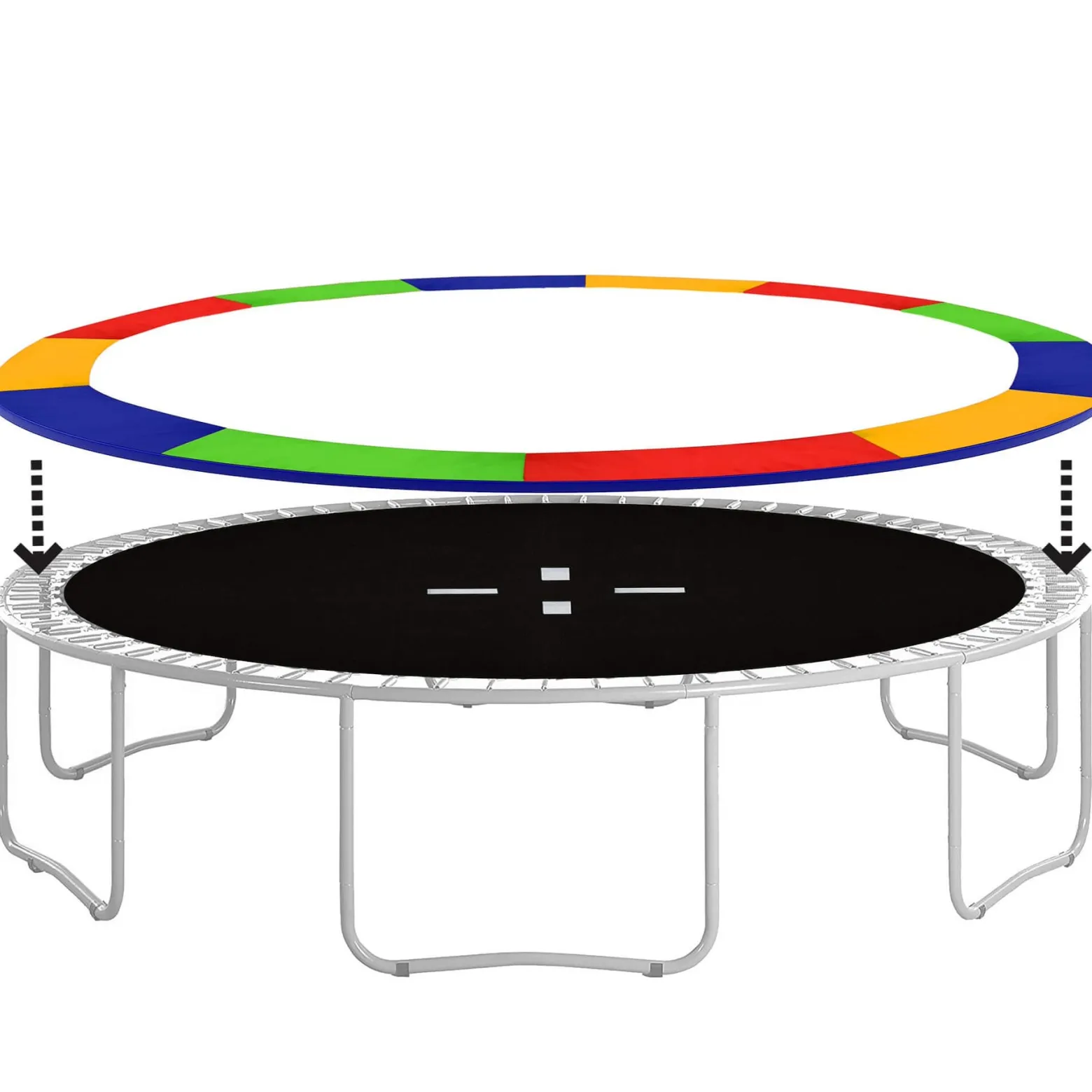 Siatka do trampoliny zewnętrzna z osłoną na sprężyny 396 cm 13 FT 8 słupków