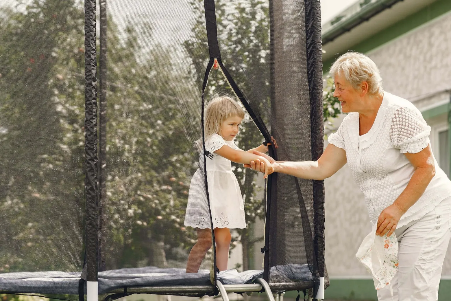 Siatka do trampoliny zewnętrzna 15FT 460 cm 10 słupków