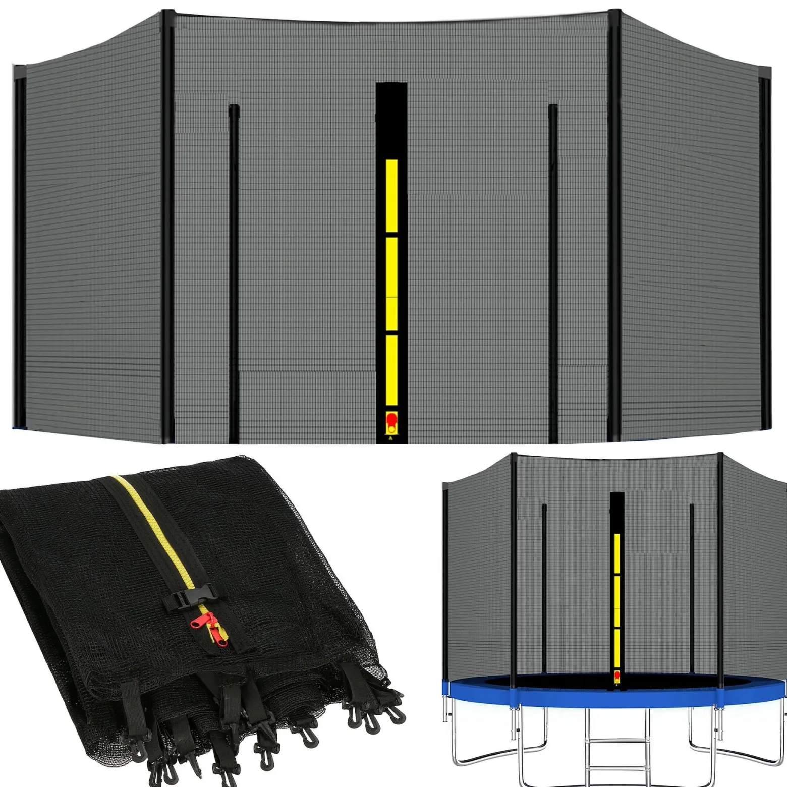 Siatka do trampoliny zewnętrzna 8FT 244 cm 6 słupków