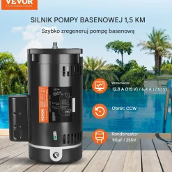Silnik do Pompy Basenowej 1,5KM 115/230V 3450 obr. profesjonalny
