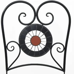 Składane krzesła bistro, 2 szt,. terakotowo-białe, ceramiczne