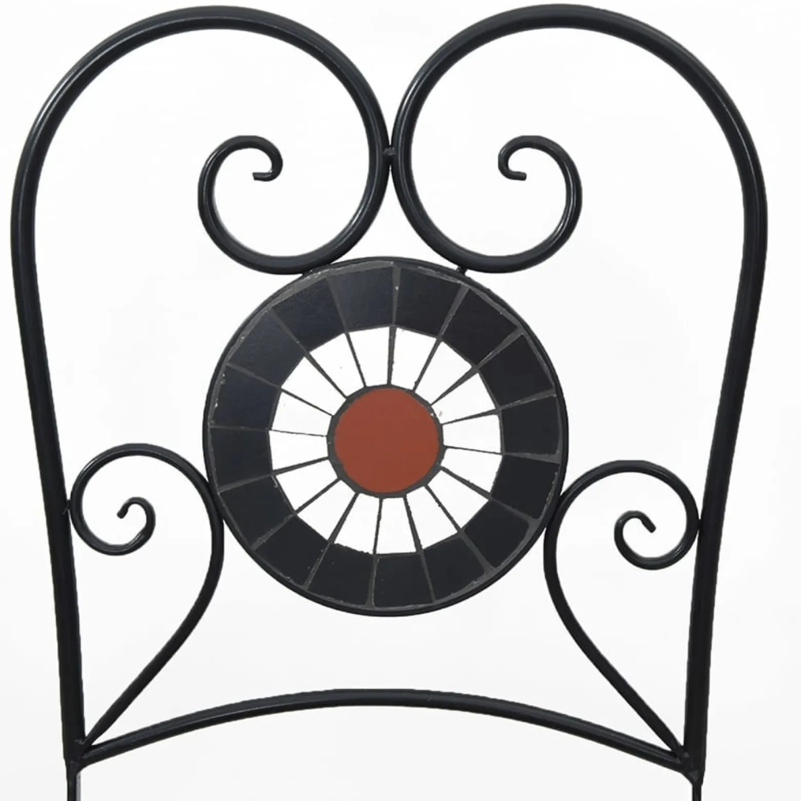 Składane krzesła bistro, 2 szt,. terakotowo-białe, ceramiczne