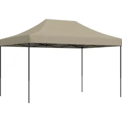 Składany namiot imprezowy typu pop-up, taupe, 410x279x315 cm