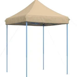 Składany namiot imprezowy typu pop-up, beżowy, 200x200x306 cm