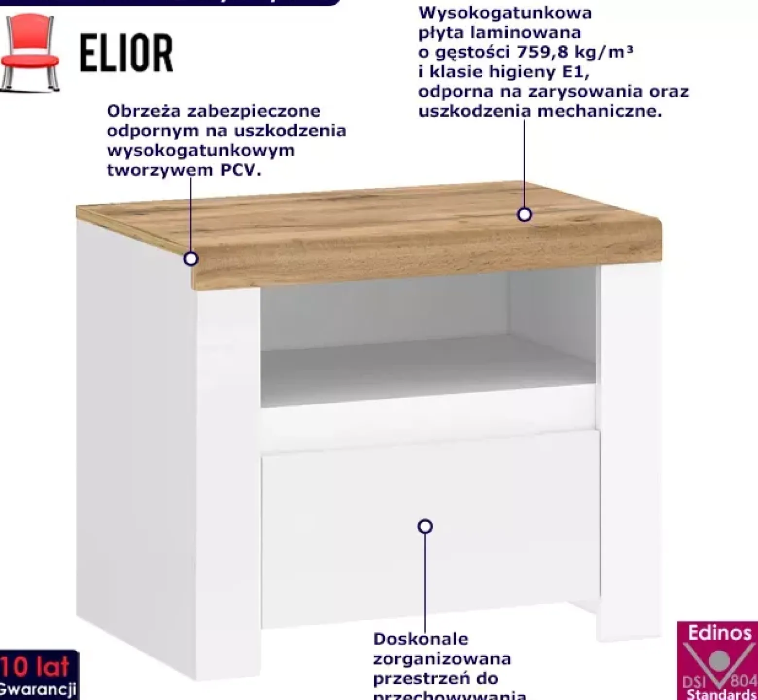 Skandynawska szafka nocna - Jovon