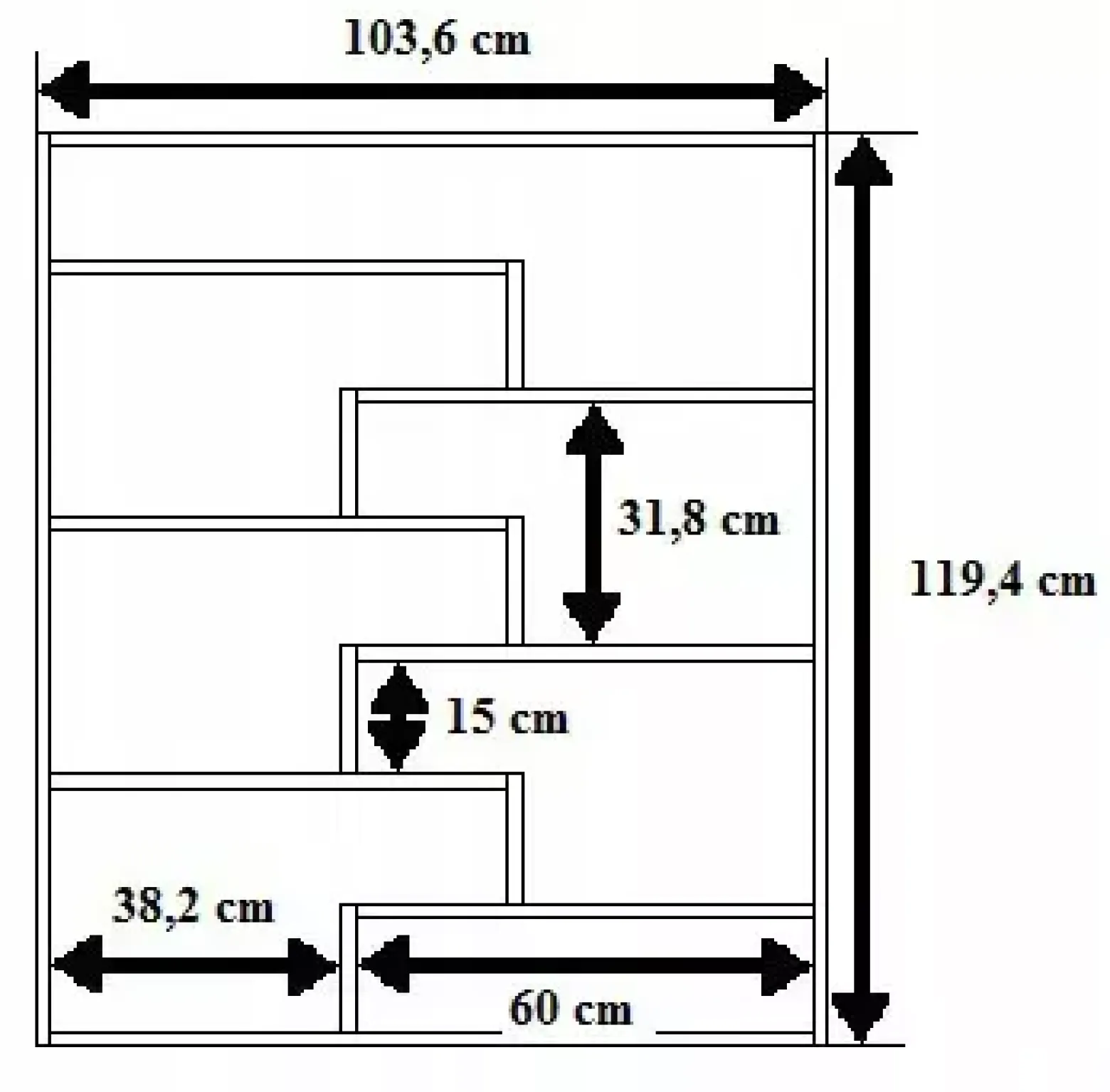 Skandynawski regał wiszący lub stojący w kolorze dąb artisan - Avtica