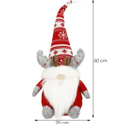 Skrzat 50 cm ozdoba świąteczna, renifer krasnal świąteczny