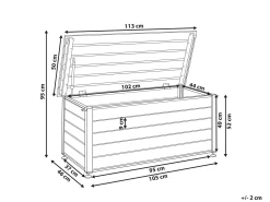 Skrzynia ogrodowa aluminium 190 l ciemnoszara