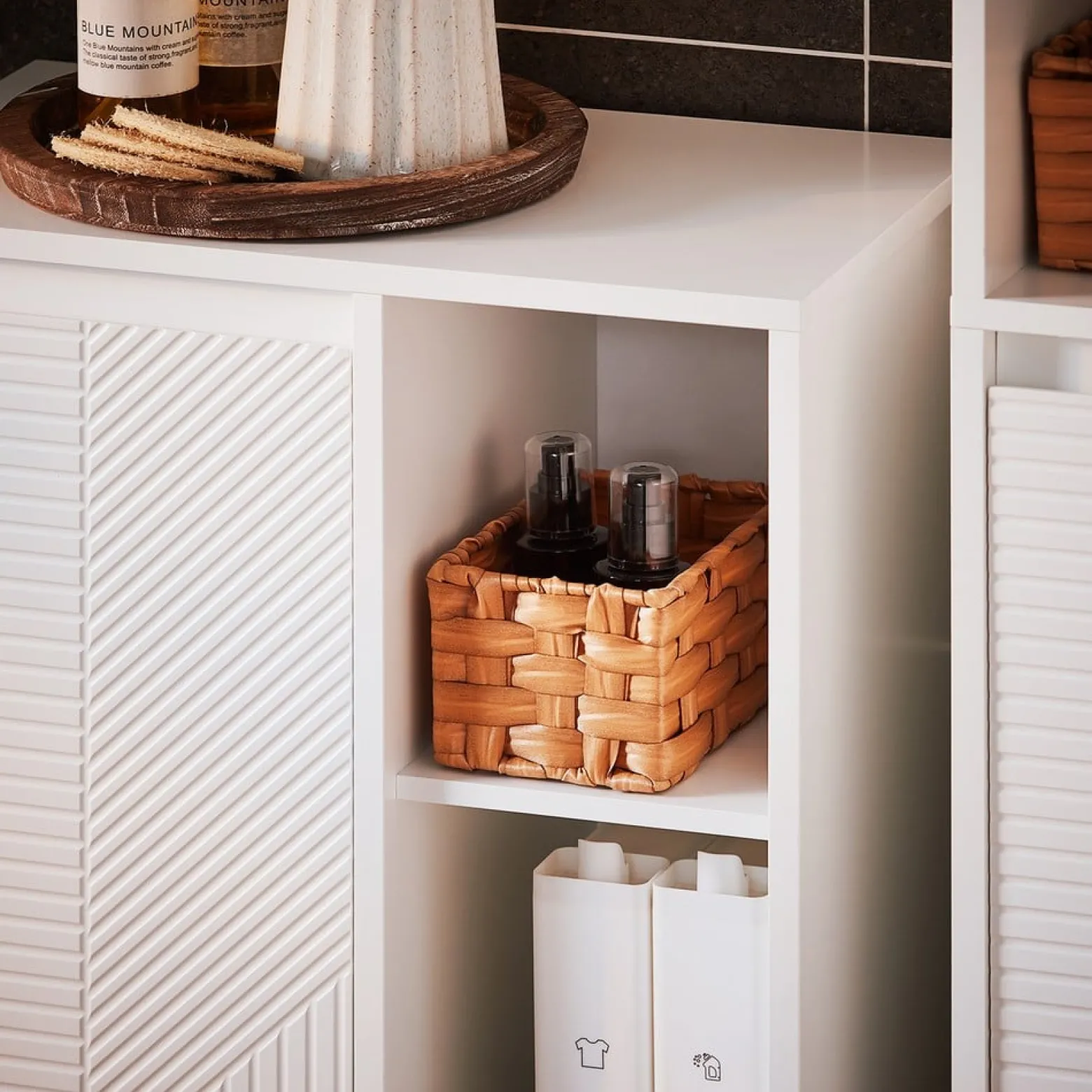 SoBuy Komoda na bieliznę z 1 drzwiami Biały 30x50x86cm Klasyczny BZR156-W