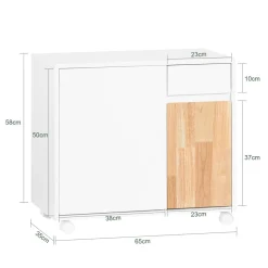 SoBuy Kontener biurowy z 1 szufladą 65x35x58cm Nowoczesny ASK04-NW