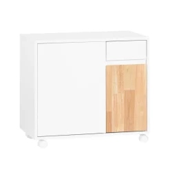 SoBuy Kontener biurowy z 1 szufladą 65x35x58cm Nowoczesny ASK04-NW