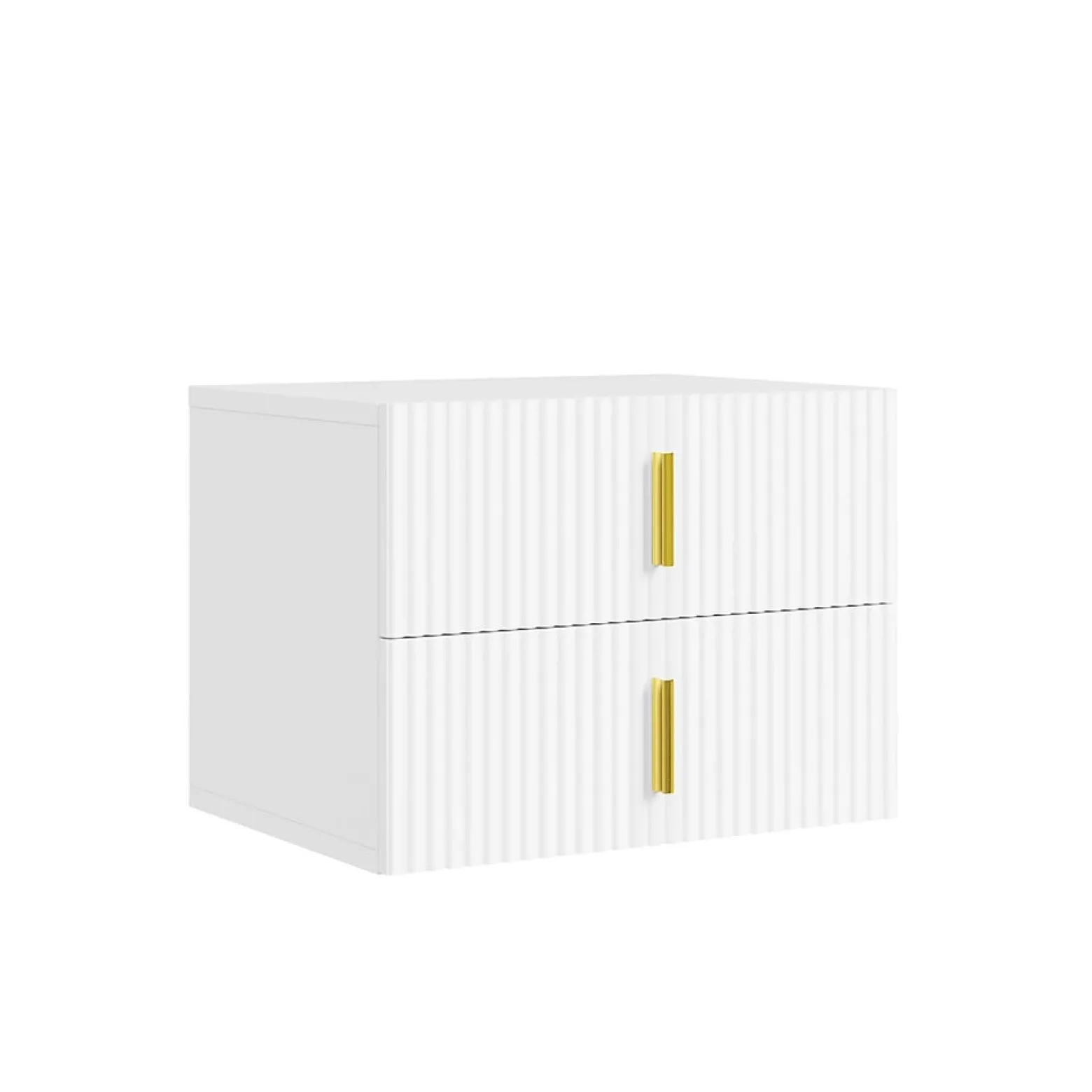 SoBuy Szafka nocna z 2 szufladami Biały 40x30x30 cm FBT177-E-W