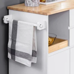 SoBuy Wózek kuchenny z 2 szufladami 72x42x84.5cm Nowoczesny FKW123-NW
