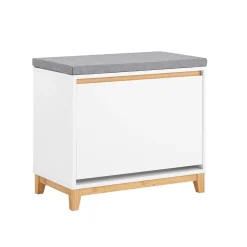 SoBuy Ławka na buty z 1 drzwiczkami 60x34x55cm Nowoczesny FSR191-NW