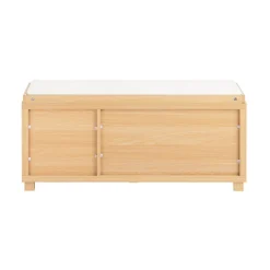 SoBuy Ławka na buty z 3 drzwiczkami 104x35x47cm Nowoczesny FSR188-N