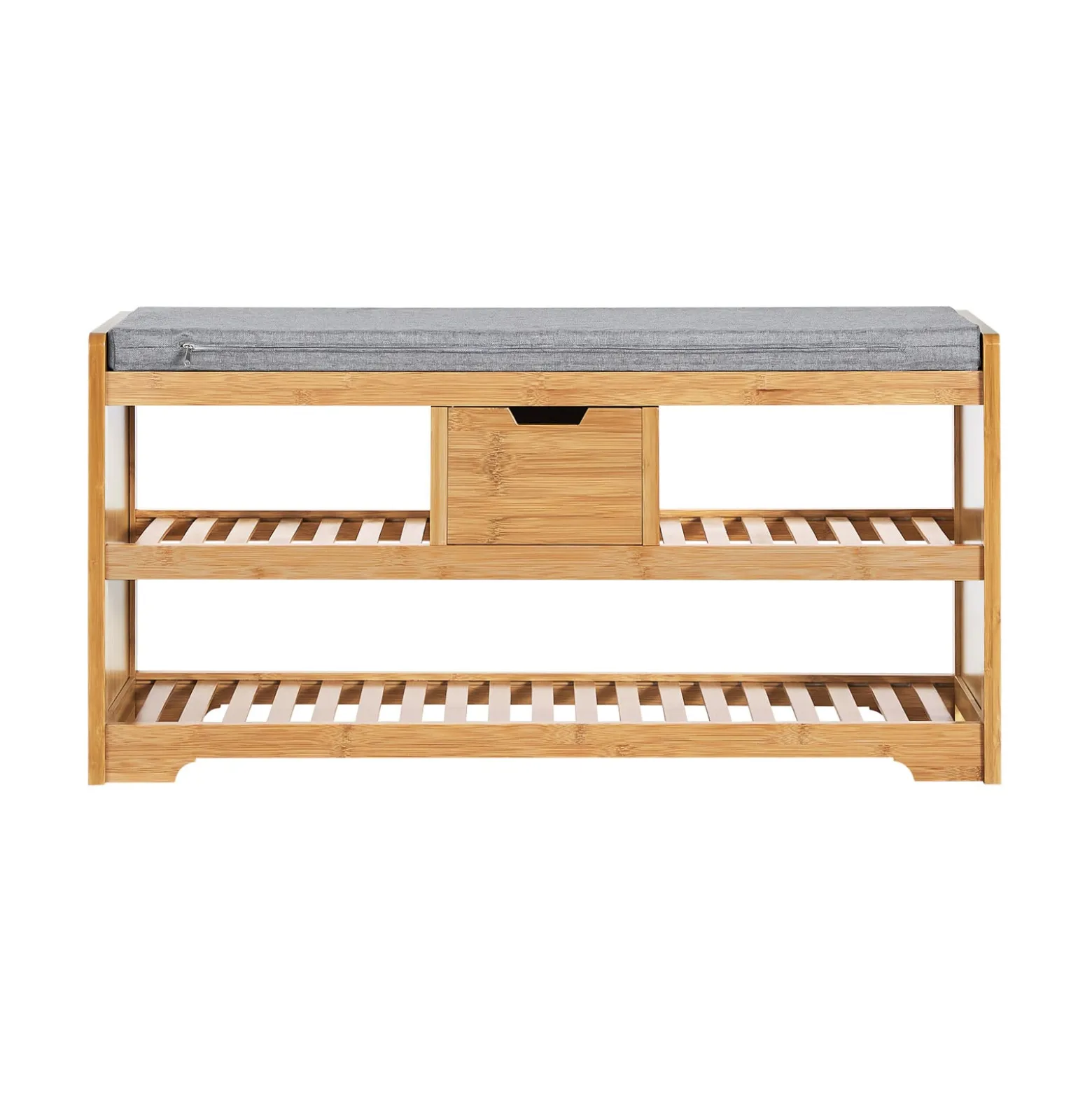 SoBuy Ławka na buty z 1 szufladą 91x34x45cm Rustykalny FSR75-N