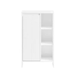 SoBuy Komoda na bieliznę z 1 drzwiami Biały 30x50x86cm Klasyczny BZR156-W