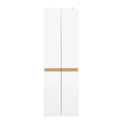 SoBuy Komoda z 2 drzwiami Biały 60.5x30.5x192.3cm Klasyczny KSB01-W